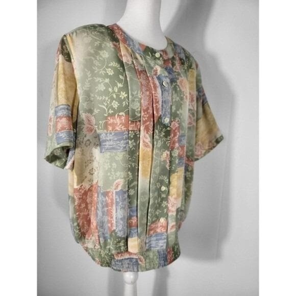 Vintage Alfred Dunner Pastel Floral Top - Picture 1 of 7